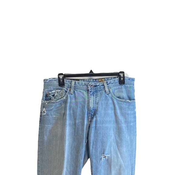 AG Jeans Fillmore Straight Leg Jeans Blue Size 33 x 34 Distressed Classic Casual - Picture 7 of 16